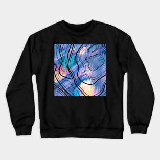 Abstract Topography Art Crewneck Sweatshirt